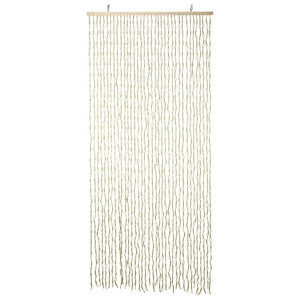 H&S Collection Cortina de porta em bambu natural 90x200 cm D