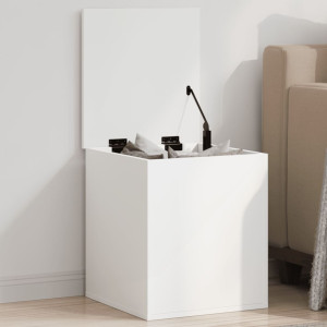 Caja de almacenaje madera de ingeniería blanca 40x42x46 cm D