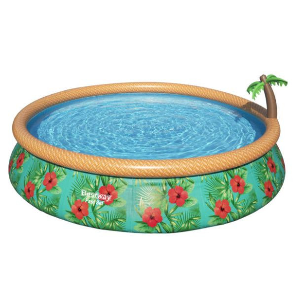 Bestway Piscina hinchable Fast Set serie Paradise Palms 457x84 cm D