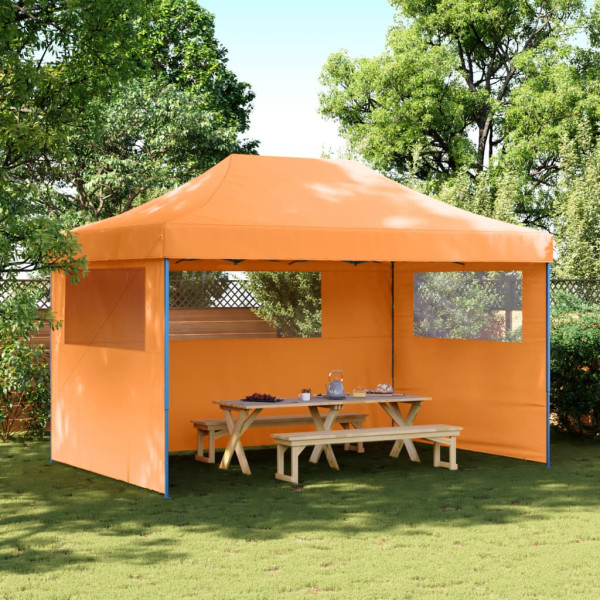 Tienda de fiesta plegable Pop-Up 3 paredes laterales naranja D