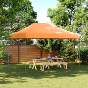 Tenda de festa dobrável pop-up laranja 410x279x315 cm D