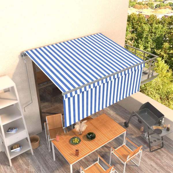 Automático retrátil tello com azul e branco cego 3.5x2.5 m D