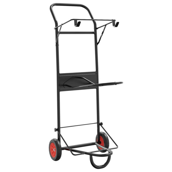 Carrito de silla de montar plegable acero negro D