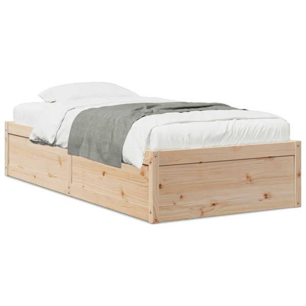 Estrutura da cama madeira maciça de pinho 75x190 cm D