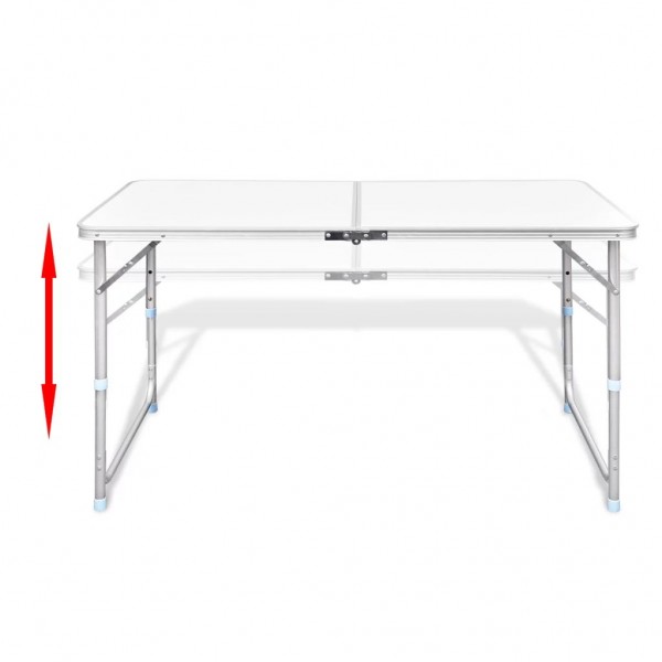 Mesa de camping plegable ajustable 120x60 cm M 4