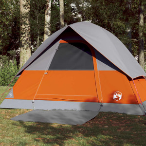 Tenda Iglu para 3 Pessoas Impermeável Cinza Laranja D