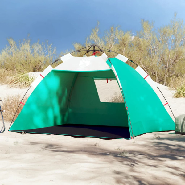 Tenda de praia 2 pessoas impermeável de abertura rápida verde D