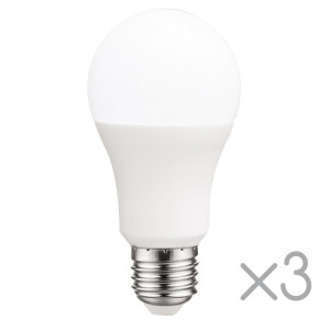 Pacote 3 lâmpadas LED E27 padrão 10 W (luz neutra) D