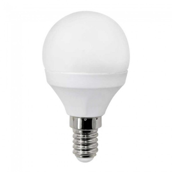 Lâmpada LED esférica de luz fria E14 (6W) D