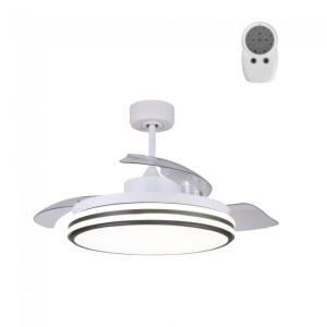 Ventilador LED com lâminas dobráveis Garin Blanco CCT (35W) D