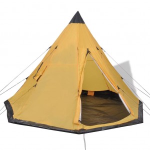 Tenda para 4 pessoas amarelo D