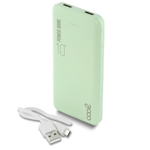 Bateria Externa Universal Power Bank 10.000 mAh (2 x usb / 2.1A) COOL Leather Verde D