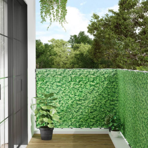 Pantalla de privacidad de jardín PVC plantas verde 700x120 cm D