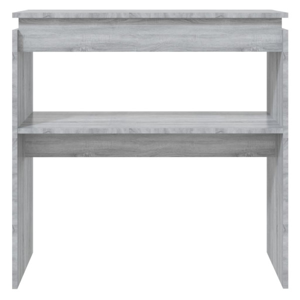 Mesa consola madera contrachapada gris Sonoma 80x30x80 cm M 3