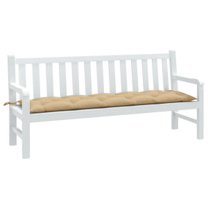 Cojín para banco de jardín tela beige melange 180x50x7 cm D