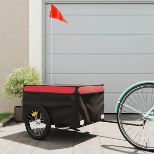 Remolque para bicicleta hierro negro y rojo 45 kg D