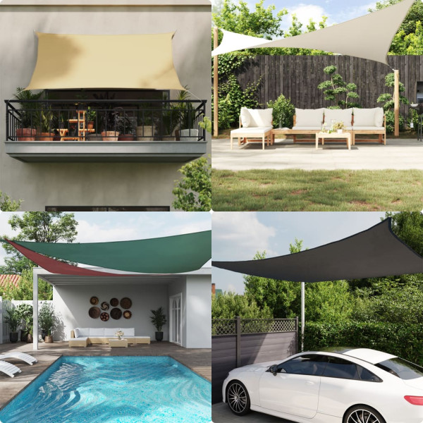 Toldo de vela Oxford poliéster 100% areia 3x3x3 m D