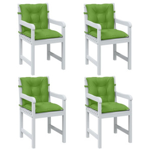 Cojines silla respaldo bajo 4 ud tela verde melange 100x50x7 cm D