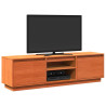 Mueble de TV madera maciza de pino marrón cera 140x35x40 cm 4