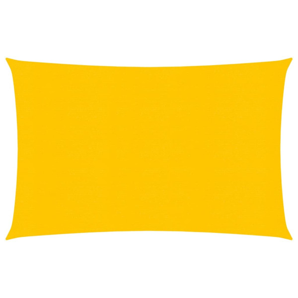 Toldo de vela rectangular HDPE amarillo 160 g/m² 4x5 m D