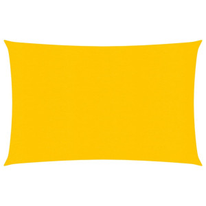 Toldo de vela rectangular HDPE amarillo 160 g/m² 3.5x5 m D