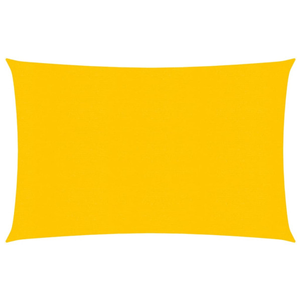 Toldo de vela rectangular HDPE amarillo 160 g/m² 3.5x5 m D