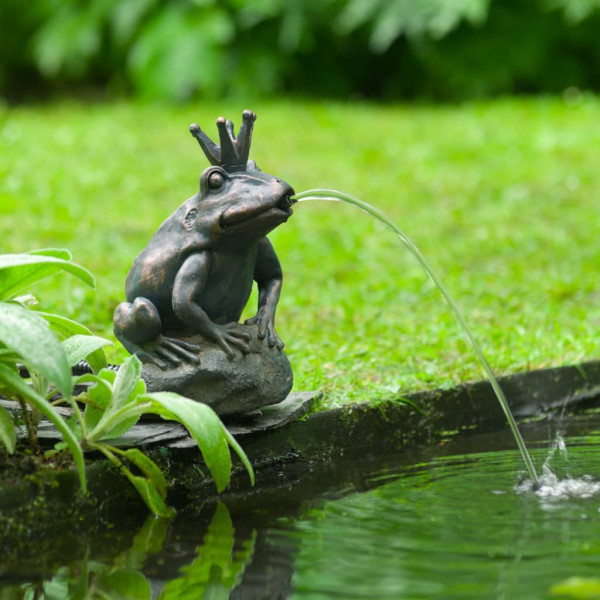 Ubbink Fuente de jardín con chorro y en forma de príncipe rana D