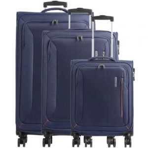 Set de 3 Maletas de Cabina American Tourister Sea Seeker Hyperspeed azul D