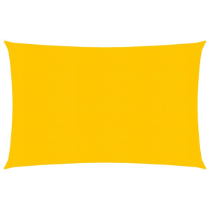 Toldo de vela rectangular HDPE amarillo 160 g/m² 5x6 m D