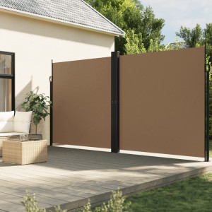 Toldo lateral retrátil cinza taupe 220x1200 cm D