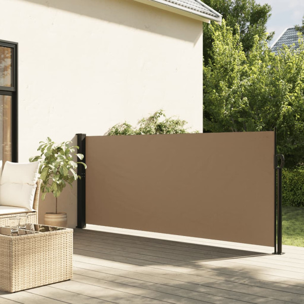 Toldo lateral retrátil cinza taupe 120x500 cm D