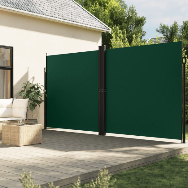 Toldo lateral retráctil verde oscuro 220x1200 cm D