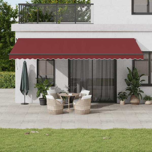 Toldo retrátil manual bordô 600x300 cm D