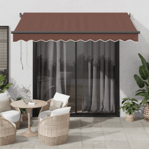 Toldo retráctil automático burdeos 300x250 cm D