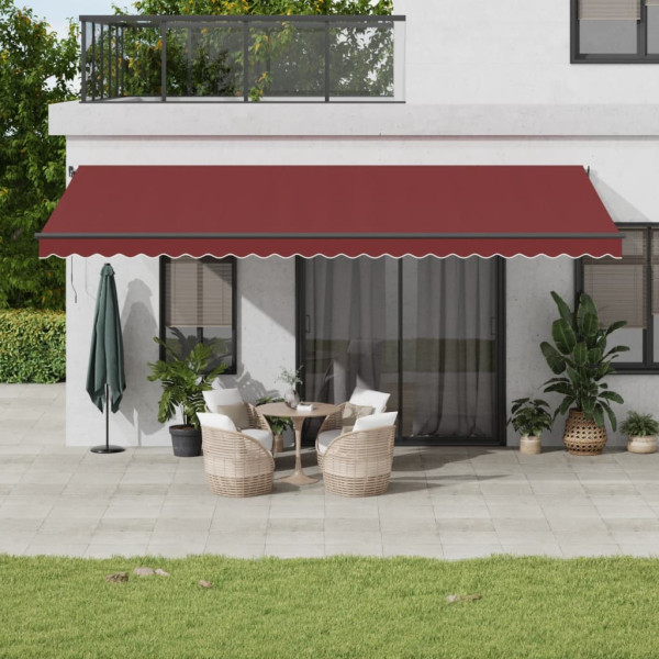 Toldo retrátil automático Borgonha 600x300 cm D