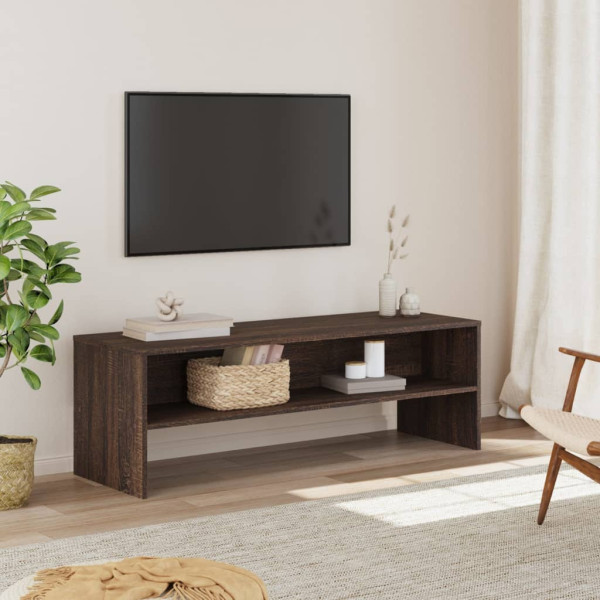 Mueble de TV madera de ingeniería marrón roble 120x40x40cm D
