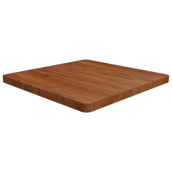 Tablero de mesa cuadrada madera roble marrón oscuro 70x70x4 cm D