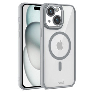 Carcasa COOL para iPhone 15 Magnética Borde Plata D