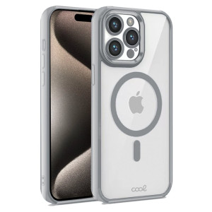 Carcasa COOL para iPhone 15 Pro Max Magnética Borde Plata D