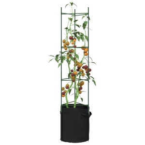 Tutores para tomates com 8 pcs de aço e PP 154 cm D