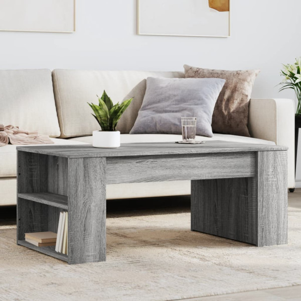 Mesa de centro madera de ingeniería gris Sonoma 102x55x42 cm D