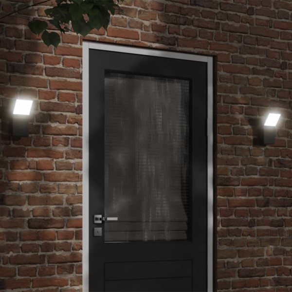 Lámpara de pared LED de exterior aluminio fundido negro D