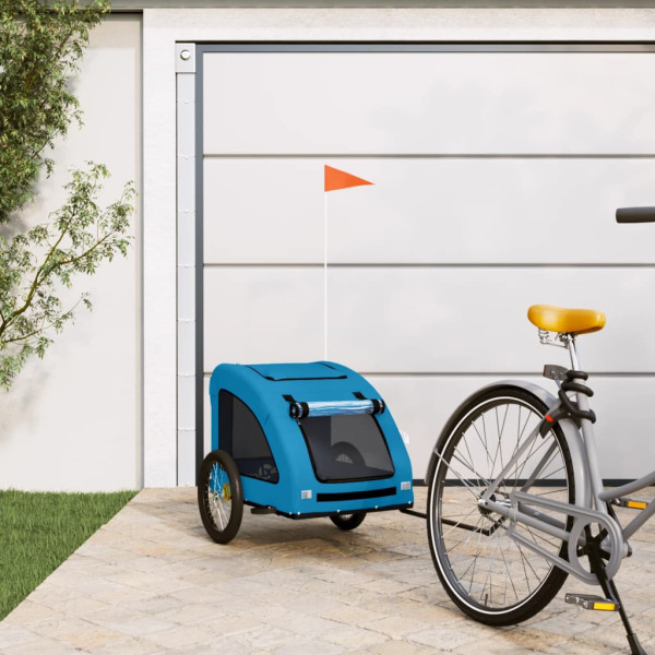 Remolque de bicicleta mascotas hierro tela Oxford azul D