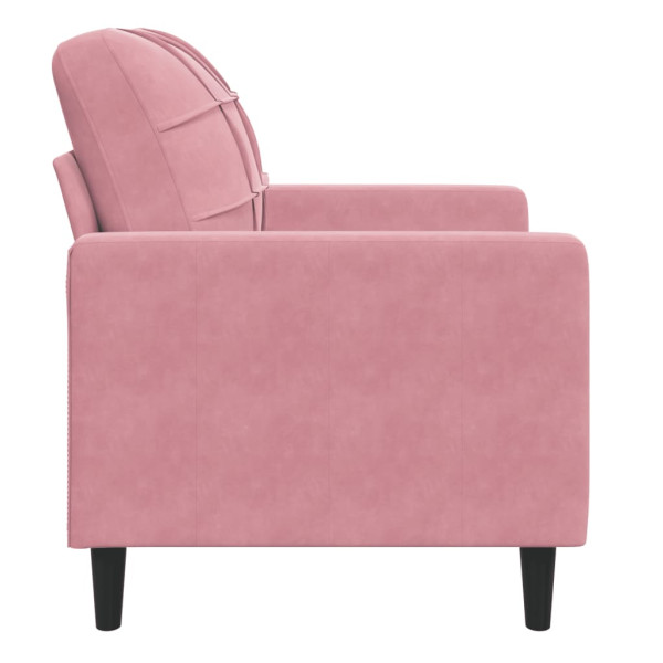 Sillón de terciopelo rosa 60 cm M 5