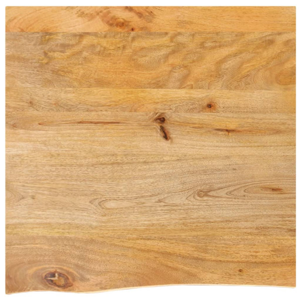 Tablero de mesa borde natural madera maciza mango 40x40x2.5 cm D