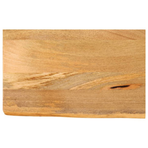 Tablero de mesa borde natural madera maciza mango 50x40x2.5 cm D