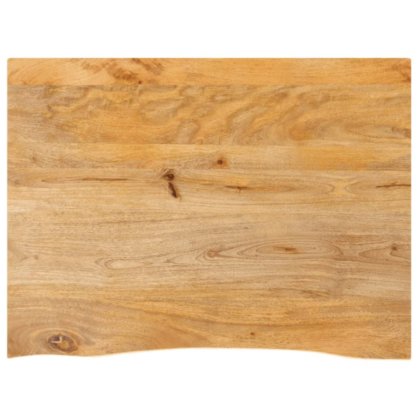 Tablero de mesa borde natural madera maciza mango 90x60x2.5 cm D