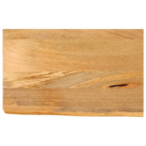 Tablero de mesa borde natural madera maciza mango 60x20x3.8 cm D