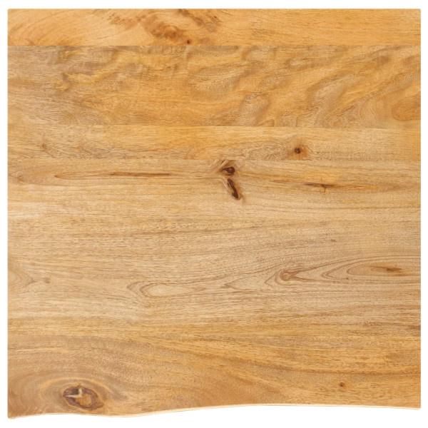 Tablero de mesa borde natural madera maciza mango 60x60x3.8 cm D