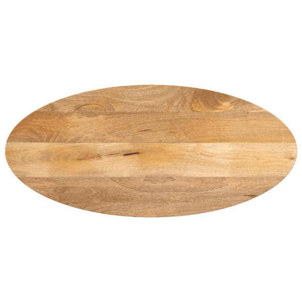 Tablero de mesa ovalado madera maciza de mango 140x50x2.5 cm D